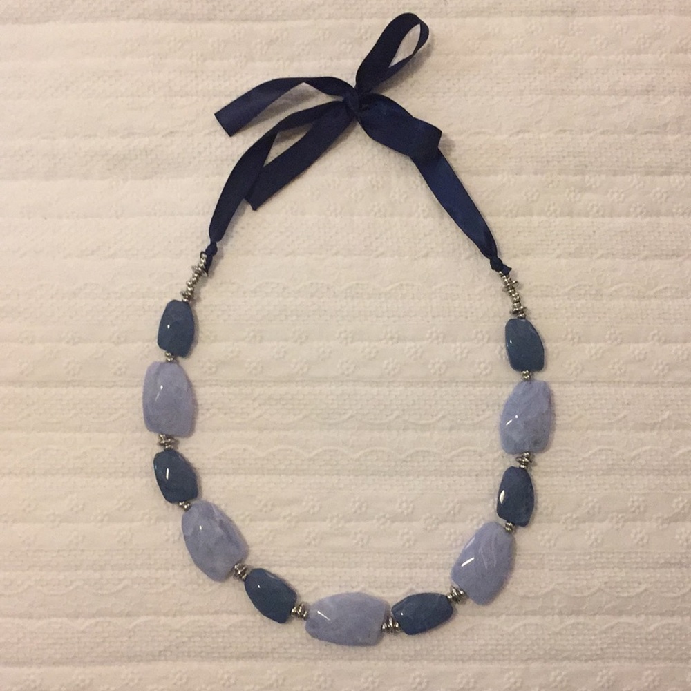 Blue and silver necklace